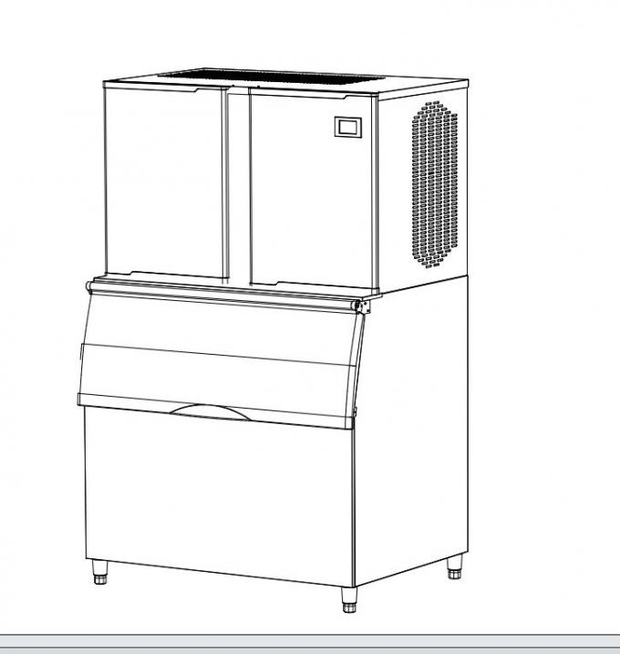 Водяное охлаждение воздуха/создателя куба льда R134A ясное квадратное 25