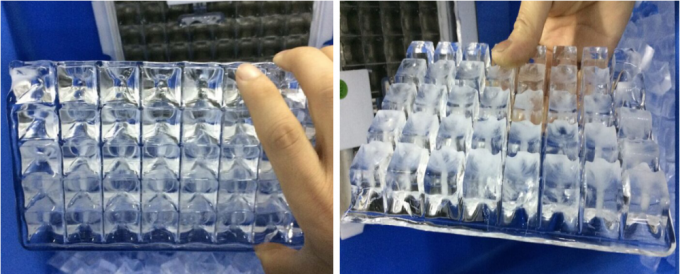 Водяное охлаждение воздуха/создателя куба льда R134A ясное квадратное 34